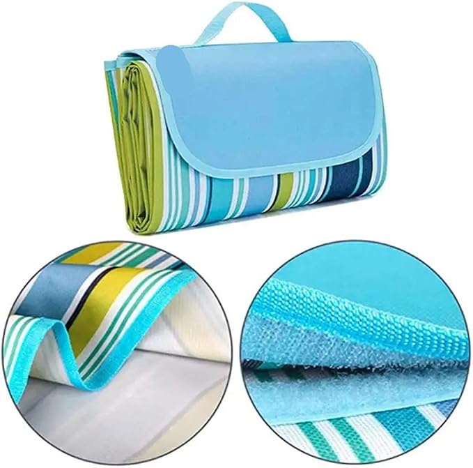 1.45 * 2M Portable Picnic Blanket Thickened Waterproof Beach Camping Tent Grassland MatCompatible for Parties Travel Outdoor