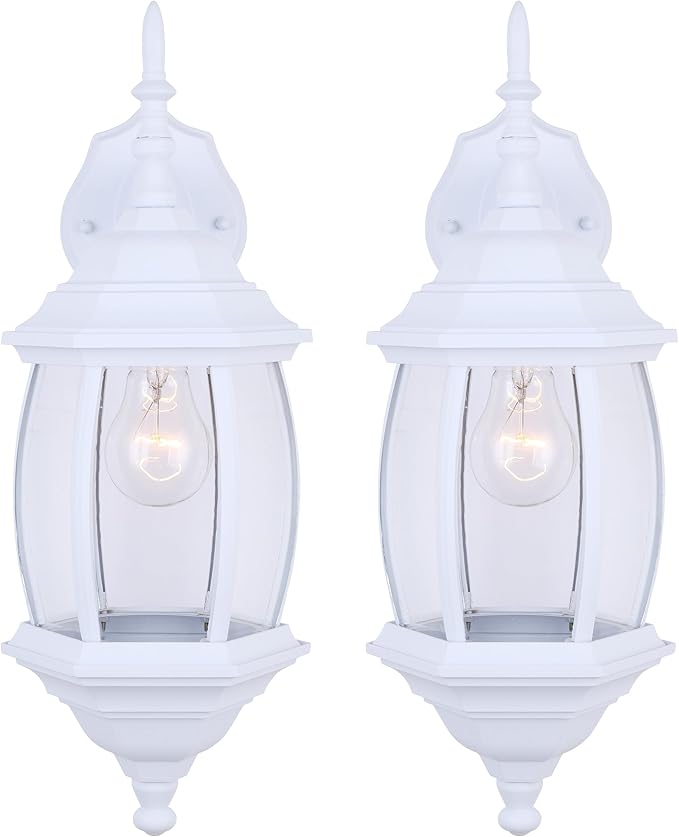 Canarm IOL73TWH Outdoor Lantern Twin Pack White