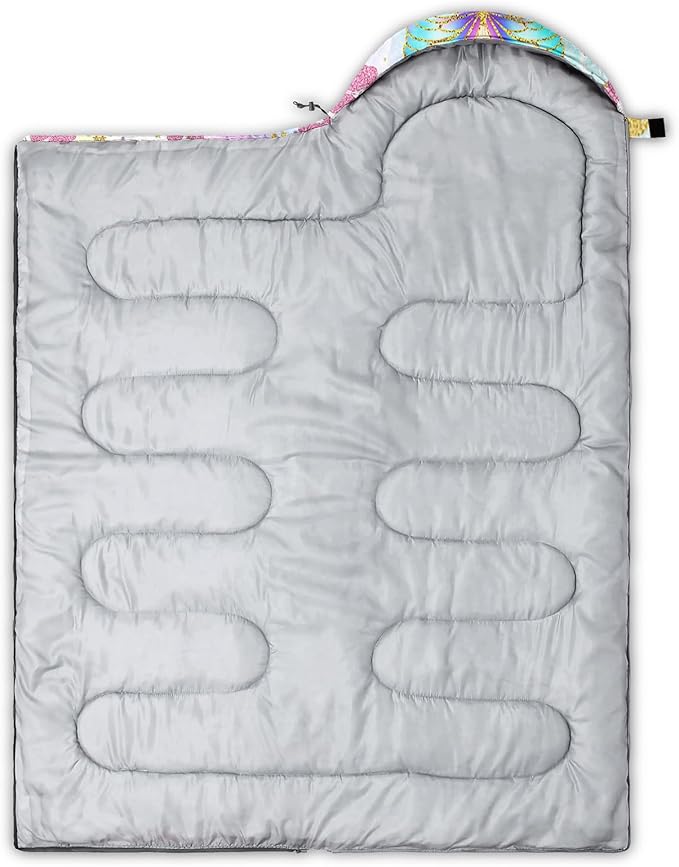 HOSIMA Dear Hunting Pattern Cold Weather Sleeping Bags for Kids AdultsBlack Light Weight Waterproof Sleeping Bags for Outdoors Hiking.