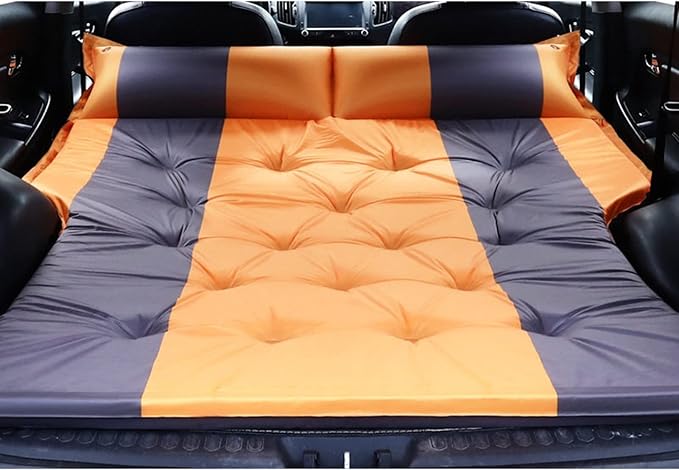 TXGJWRA Inflatable Car Air Mattress Travel Bed - Car Camping Bed Sleeping Pad with Car Air Pump SUV Air Mattres Bed Air Beds Fits Camping with Back Seat Travel VacationA-180x105cm(黑色)