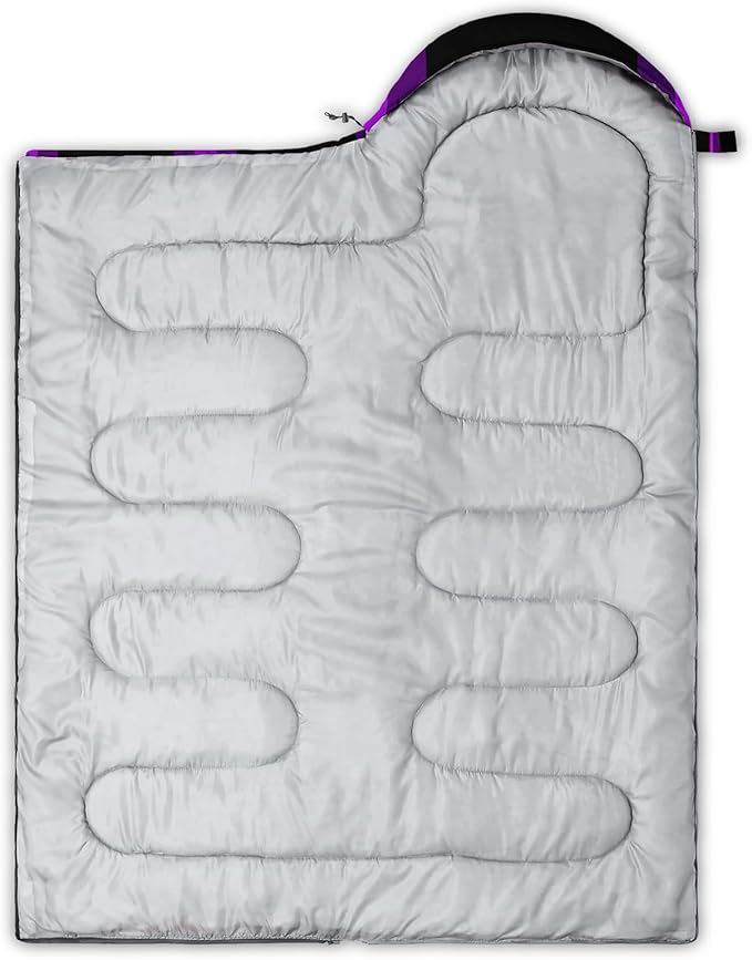 QOOMO Camping Sleeping Bags3 Season Warm &amp Cool WeatherLightweightWaterproof Sleeping Bags for Adults &amp KidsTravelingand OutdoorsCamping Gear Equipment