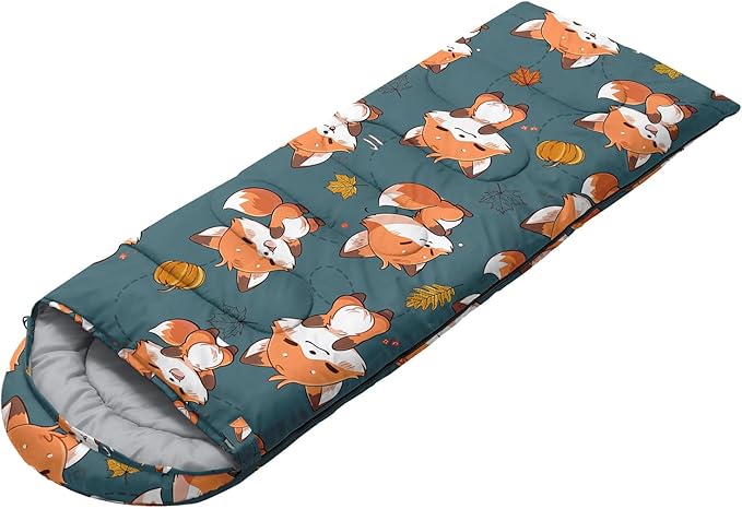 HOSIMA Dear Hunting Pattern Cold Weather Sleeping Bags for Kids AdultsBlack Light Weight Waterproof Sleeping Bags for Outdoors Hiking.
