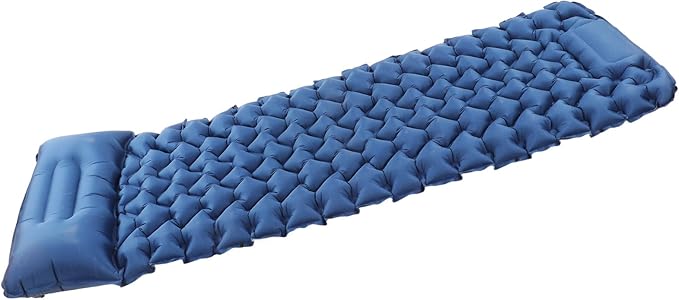 Camping Sleeping Pad Inflatable Double Mattress Lightweight Moistureproof Sleeping Mat with Built in Foot Pump Portable Camping Mat for Outdoor Hiking Backpacking Includes