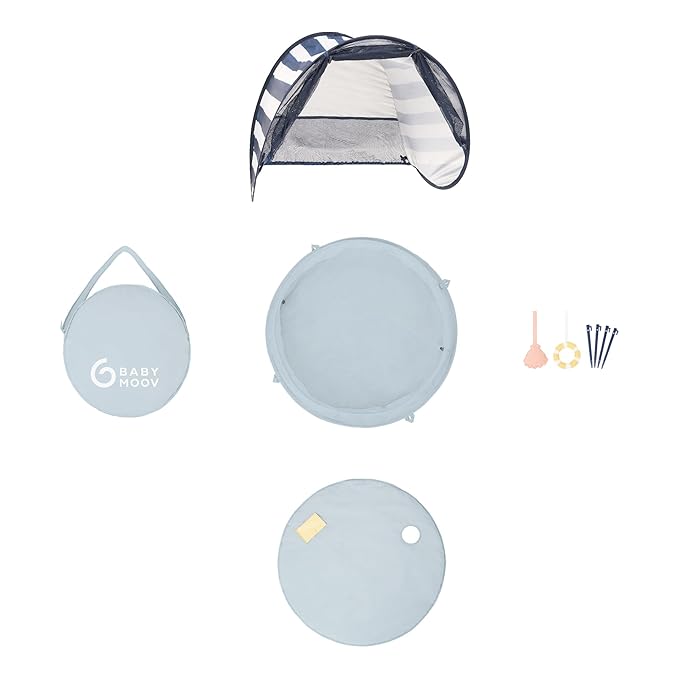 Babymoov Aquani Tent &amp Pool 3 in 1 Pop Up Tent Kiddie Pool and Play Area (Summer 2024 Essential) Marine One Size