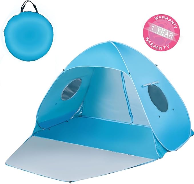 Extra Large Pop Up Instant Portable Outdoors 2-3 Person Beach Cabana Tent Sun Shade