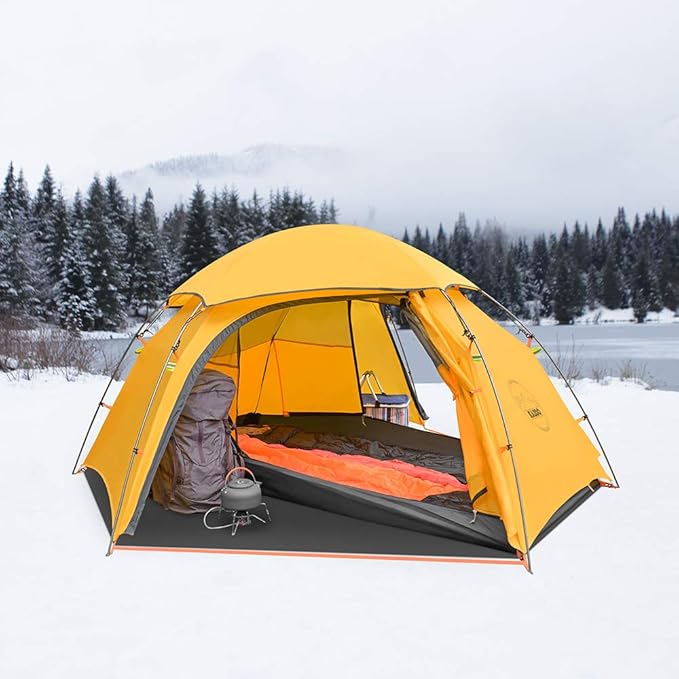 KAZOO Waterproof Backpacking Tent Ultralight 1/2 Person Lightweight Camping Tents 1/2 People Hiking Tents Aluminum Frame Double Layer | Waterproof Camping Tents 1/2 People Hiking Tents Aluminum Fr