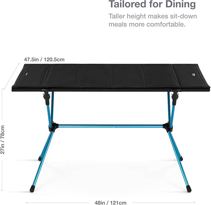 Helinox Table Four Oversize Packable Camping Table Black