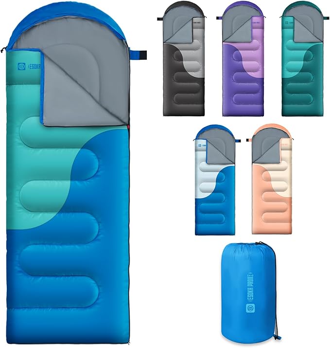 Sleeping Bags for Adults&ampKidsLightweight Waterproof Warm Weather Sleeping BagCompact Portable Sleeping Bag for CampingEssentials Gear for Camping Hiking Outdoor Travel
