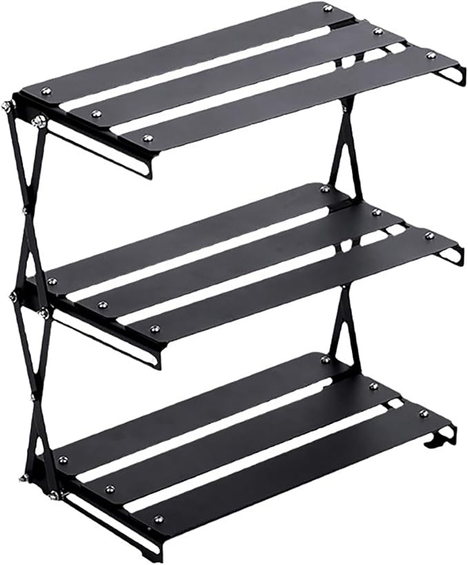Folding Metal Aluminum Alloy Storage Rack Folding Shelf Storage Display Rack Desktop Storage Rack Camping Storage Rack