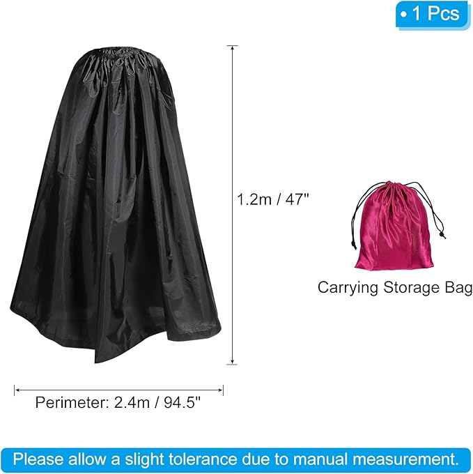 PATIKIL Portable Dressing Room 1.2M Length Instant Dressing Cover Up Changing Tent Privacy Shelter for Beach Boating Camping Competition Black