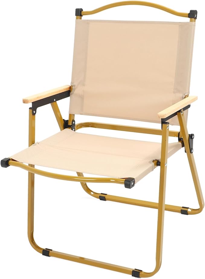 Walfront Portable Folding Camping Folding Camping Chair Foldable Chair for Fishing Picnic Beach and Sports 330 Pound Capacity