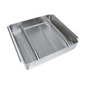 BK Resources Commercial Stainless Steel Pre-Rinse Basket With Rack 20 x 20 Fits 20L x 20W x 5H Deep Pre-Rinse Bowl