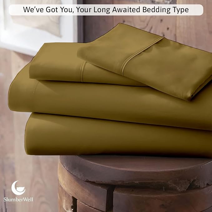 SlumberWell 4 Piece Luxury Soft Microfiber Fitted Bed Sheet Set for Campers 6 to 12 Inch Deep Pocket RV Bunk 35 x 79 Taupe