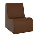 Children's Factory Contour Chair Mix-and-Match Classroom Seating Foam-Filled and Water-Resistant Flexible Seating for Classroom Elementary Size Medium Walnut