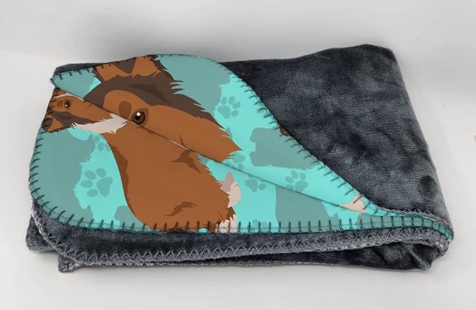 Caroline's Treasures MLM1035TBLT Sheltie Soft Travel Blanket with Bag Airplane Blanket Indoor Outdoor Camping Blanket for Traveling Picnics Beach Trips Concerts