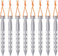 Boundless Voyage Titanium Tent Stakes 20cm/7.8 in. V-Shape Tent Pegs Nails (8-Pack) Outdoor Camping Ultralight Awning Canopy Accessories