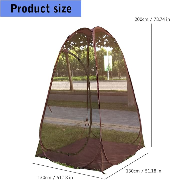 Tents for Camping Quick Open Steel Wire Meshes Tent Portable Folding Tent Single Person Outdoor Camping Meditations Tents