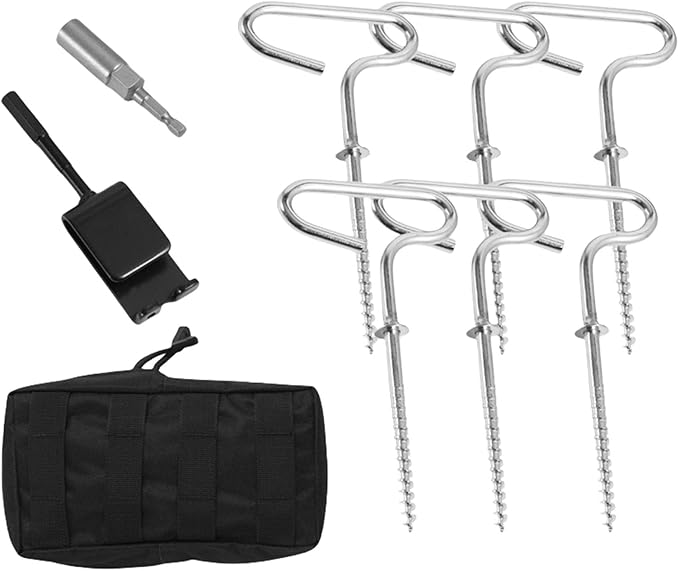 Camping Gear 9pcs Universals Ice Fishing Anchors Tool Multifunctional Beach Tent Pegs for Secure Tent Attachments