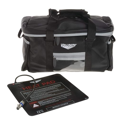 Vollrath VCBM500 Insulated Catering Bag (Includes: Removable Liner 2 Pan Separators Heating Pad) Nylon Black - 17 x 13 x 9