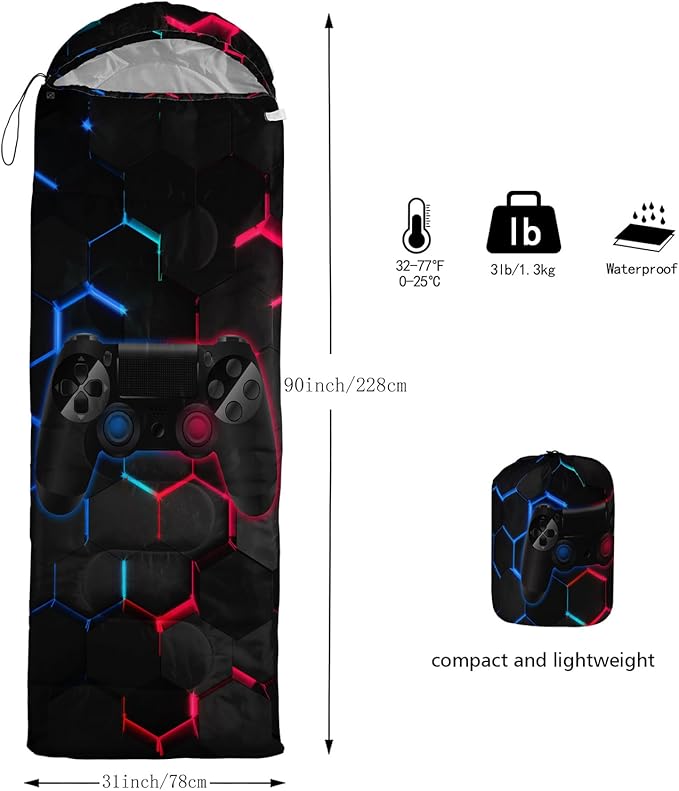 Axolotl Unicorn Sleeping Bag for Kids Boys Girls–Lightweight Warm Cold Weather Sleeping BagsWaterproof Portable Sleeping Bag with Compression Sack for Camping Backpacking Outdoor Indoor