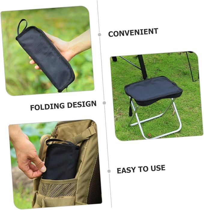 Happyyami Portable Folding Stool Lightweight Multi-Function Camping Chair for Outdoor Activities Compact Fishing Bench for Travel and BBQ Design Comfortable Seating