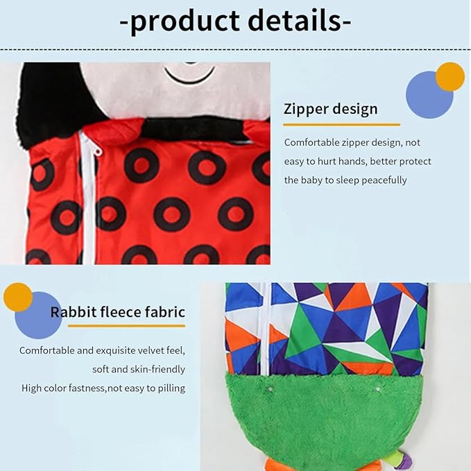 Cute Cartoon Sleeping Bag - Soft Flannel Warm Sleeping Bag for Boys Girls Portable Lightweight Camping Sleep Bag for Indoor Outdoor Travel Sleepovers Accessory Gift for Boys Girls