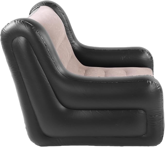 Air Mattress Inflatable Sofa Chair with Armrest for Adults Flodable Blow Up Couch Lounger Portable Air Sofa for Indoor Living Tent Camping Outdoor 37.8x34.65x29.53in