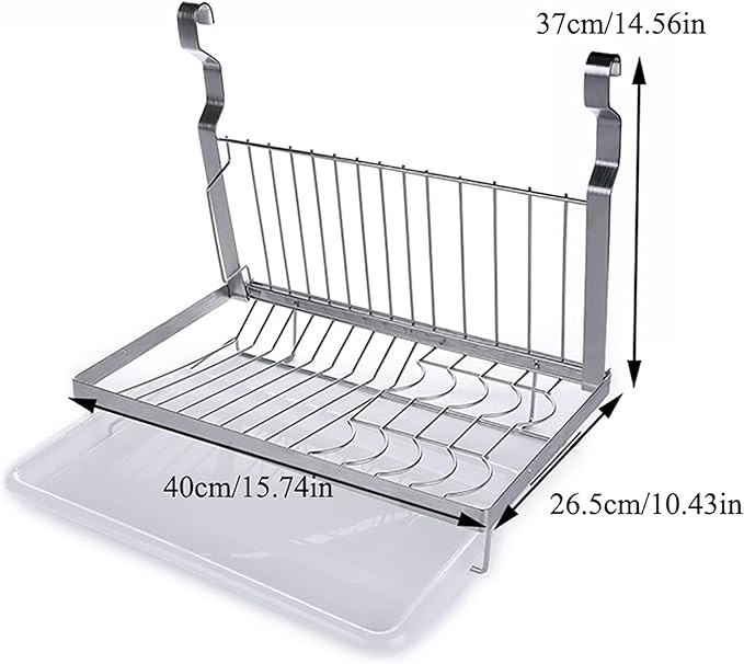 Stainless Steel Wall-Mounted Kitchen Shelf Dish Rack Drainer Basket Space-Saving Kitchen nizer for Home and Restaurant Use