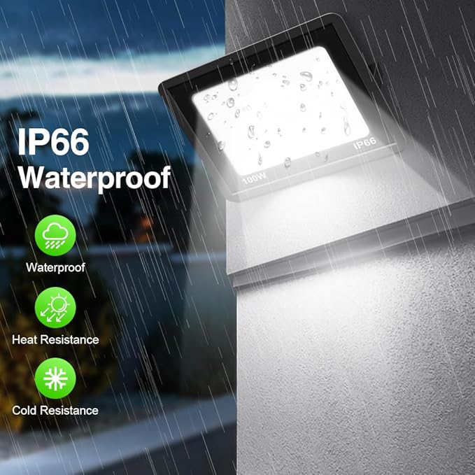 MOSFiATA 4 Pack 100W RGB LED Flood Lights 12000LM Color Changing Smart Floodlight with Remote Waterproof DIY Uplights for PartyGardenHalloween Outdoor Decr