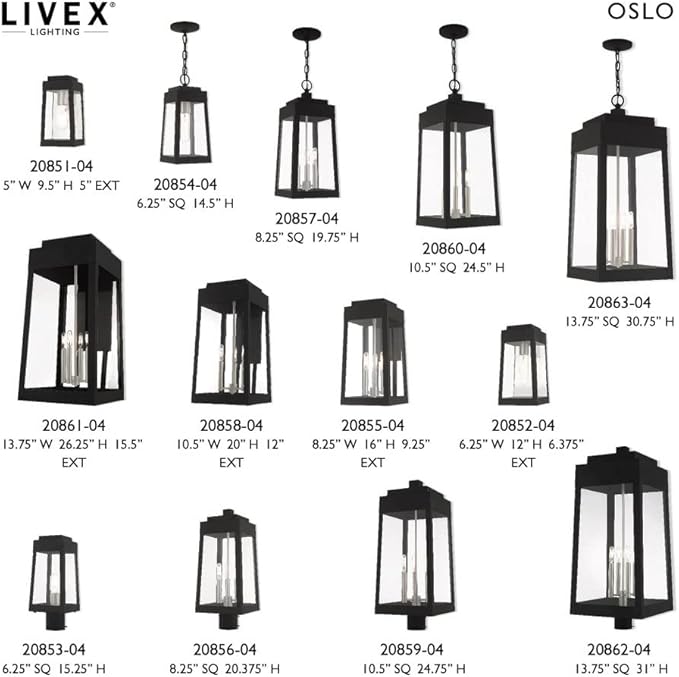 Livex Lighting 20851-91 Oslo - 9.5 One Light Outdoor Wall Lantern Brushed Nickel Finish with Clear GlassSilver