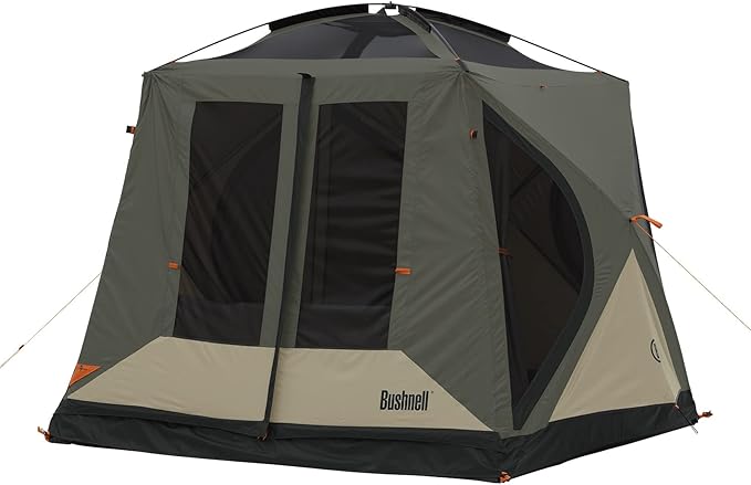 Bushnell Tent | Instant Pop Up 3P / 4P/ 6P / 8P Hub Style Tents | Best Pop Up Tent for Camping Hiking Family Camping Hunting Fishing and Basecamp