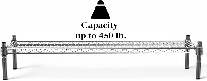 18 x 54 Black Wire Dunnage Shelf 8 Height – Heavy-Duty Steel Storage Platform Rust-Resistant NSF Certified Easy to Clean for Walk-in Coolers Freezers Restaurants Warehouses