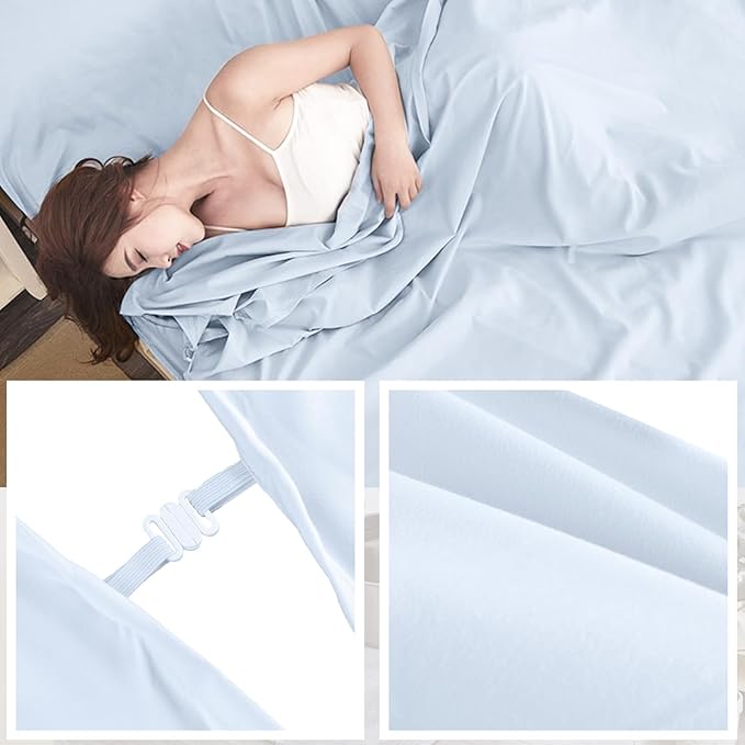 TRIWONDER Sleeping Bag Liner Cotton Camping Travel Sheet Sleep Sack Adult for Hostels Outdoor Picnic Planes Trains