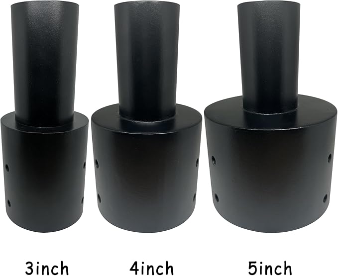 Light Pole Adapter Tenon - Heavy Duty Slip Fitter for 5 inch Round Pole &amp 2 3/8 inch Metal Outdoor Mounting Bracket for Shoebox Light Fixtures Post Top Lightin