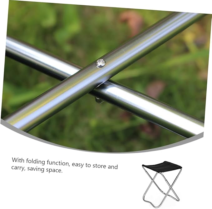 Alipis Folding Chair for Fishing Outdoor Camping Garden Beach Lightweight Aluminum Stool Portable