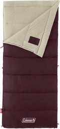 Coleman Autumn Glen 50°F Sleeping Bag Lightweight Sleeping Bag with No-Snag Zipper &amp Storage Stuff Sack Machine Washable for Easy Cleaning Great for Camping Sleepovers &amp Guests