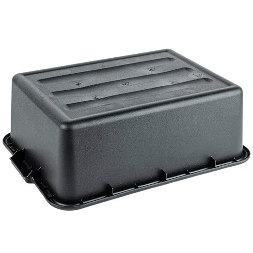 COLIBYOU 6 Pack 20 x 15 x 7 Black Polypropylene Bus Dish Plastic Restaurant Tub w/Lid of Set