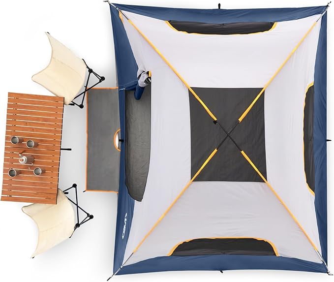 UNP Camping Tent with Screen Room Portable 6 Person Camping Tent with Screen Porch Family Dome Tent for Camping Outdoor - 14'x11'x72''(H)