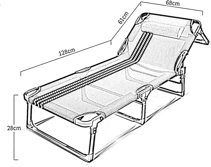 Deck Chair Deck Chair Folding Chair Single Bed Home Simple Lunch Bed Adult Portable Multifunction Outdoor Camping Lounger