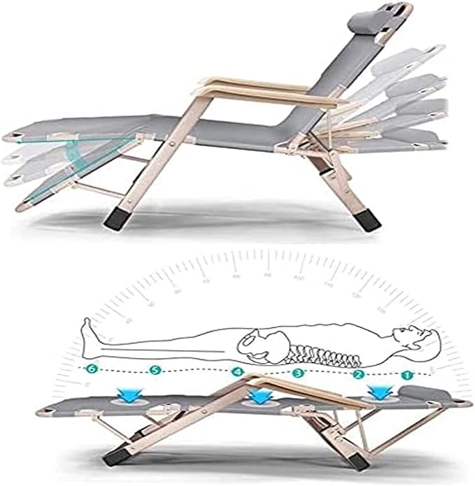 Lounge Chair Recliner Chair Folding Recliner Chair Adjustable Lounge Chair for PatioGardenBeach PoolTube Both Sides Lounge Chair Comfortable Annive