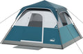 6 Person Instant Camping Tent with Rainfly 60s Easy Setup Family Cabin Tent 10x9ft 1200mm Waterproof &amp Skylight Ventilation Portable Shelter for Outdoor Camping Hiking Backyard
