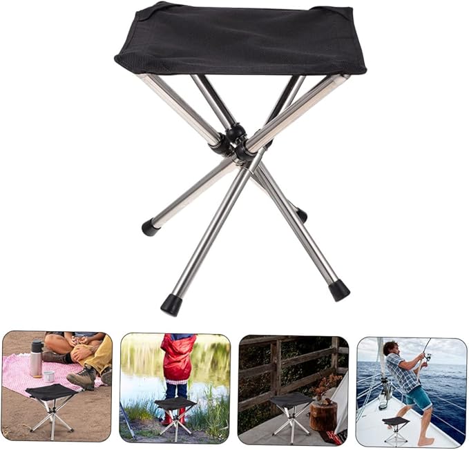 BESPORTBLE Outdoor Foldable Chair Fishing Folding Stool Lightweight Portable for Camping and Sports