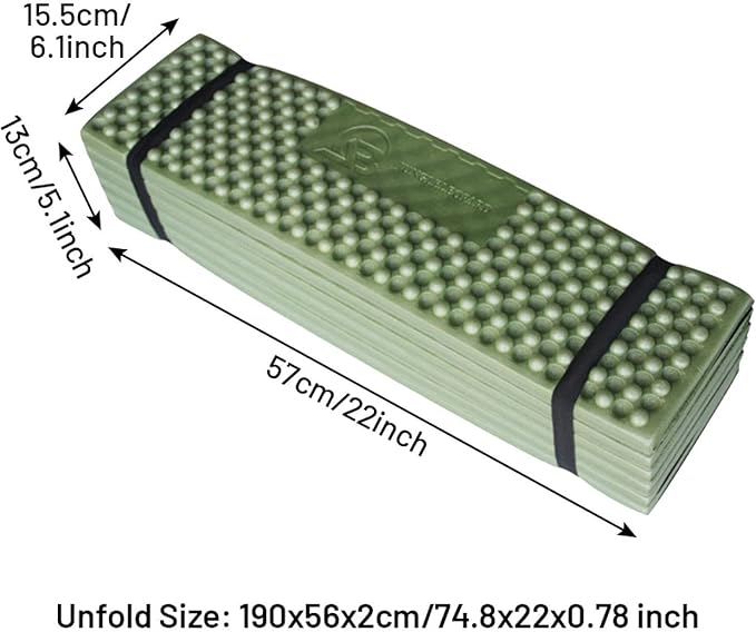 Closed Cell Foam Sleeping Pad Folding Lightweight Camping and Backpacking Sleeping Pad Thermal Moisture-Proof Pad for Camping Hiking Backpacking Car Camping