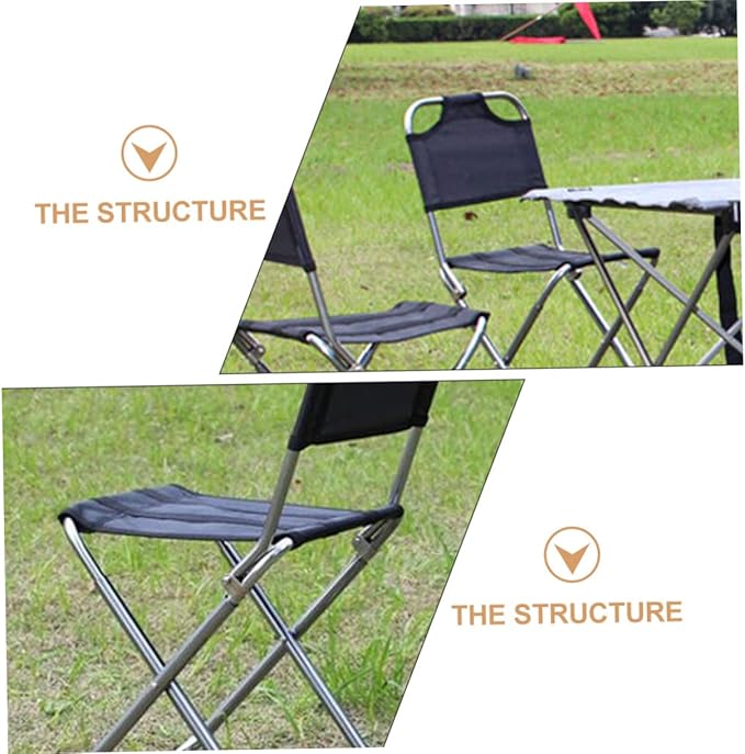 1pc Lightweight Portable Stool Folding Chair for Outdoor Camping Fishing Easy to Carry
