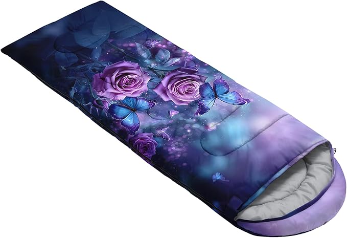 QOOMO Camping Sleeping Bags3 Season Warm &amp Cool WeatherLightweightWaterproof Sleeping Bags for Adults &amp KidsTravelingand OutdoorsCamping Gear Equipment