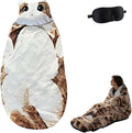 Cat Sleeping Bag - 2026 New Large Cat Shaped Plush Sleeping Bag for Adults Adult-Size Wearable Washable Warm Blanket for Camping and Home Lounging