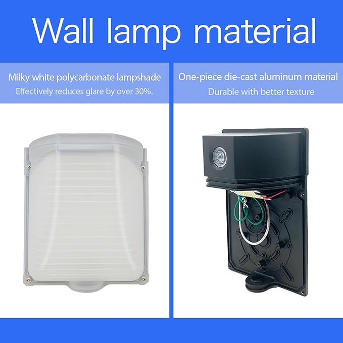 4Pack 30W LED Wall Pack Light with Dusk to Dawn Sensor Aluminum Material Milky White lampshade 5000K/100-227V 3300LM Daylight IP65 Waterproof Outdoor LEDgarage Warehouse Garden Security
