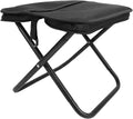 Brrnoo Portable Folding Stool Bag Stool with Shoulder Strap with Shoulder Strap Compact Lightweight Travel Camping Stool for Outdoor Enthusiasts Hiking Fishing Picnics Black Small Size
