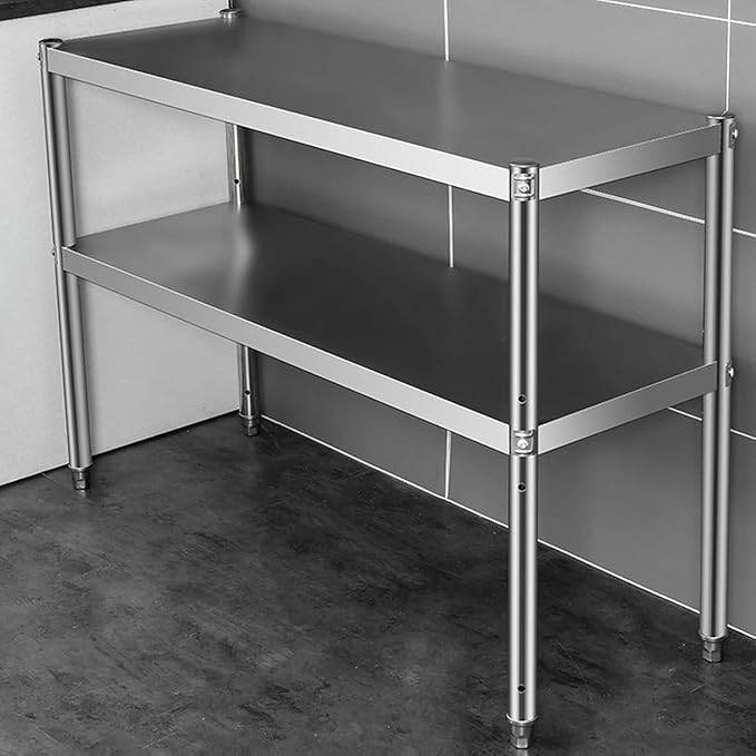 2 Tier Stainless Steel Countertop Shelf for Kitchen and Living Room