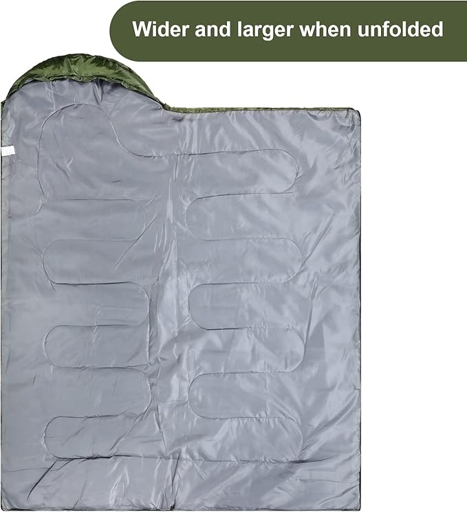 Tudomro Camping Sleeping Bag for Adults Lightweight Packable Waterproof Camping Gear Equipment to Keep Warm for Outdoor Backpacking Hiking Travel